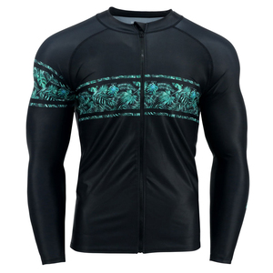 Rash Guard à manches complètes de compression par sublimation personnalisée en gros de bonne qualité/avec un design entièrement personnalisé 100% Spandex/Nylon - Product Image 5