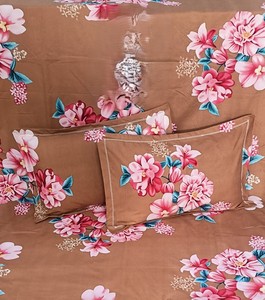 100% Cotton Luxury King Size Bedsheet Pillow Duvet Covers Customized Floral Designs Soft White Other Colors for Home Bedroom - Product Image 2