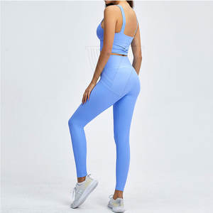 Cómodo fácil de usar Gym Yoga Set disponible en stock Plus Size Low Moq Yoga Set para uso de Damas - Product Image 2