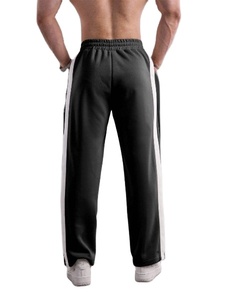 Ventes en gros de pantalons de jogging décontractés surdimensionnés pour hommes, coupe ample, coupe large, coupe droite, coupe évasée, en toile tissée, coupe-vent - Product Image 4