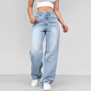 High Quality <b>Women</b> Baggy <b>Jeans</b> Regular Fit Casual Winter 100% Cotton Soft Comfortable Fit - Product Image 5