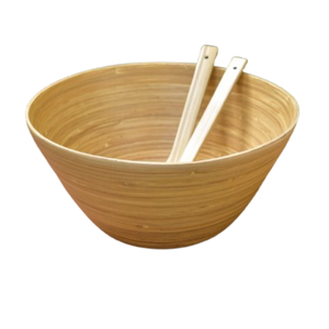 Bol en bambou filé durable et écologique avec serveur de salade personnaliser la couleur Viet Nam ustensiles de cuisine en gros - Product Image 1