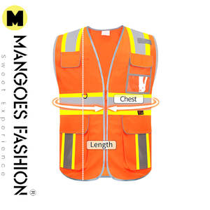 Gilet de sécurité réfléchissant haute visibilité | Logo personnalisé gilet sans manches vêtements de travail en plein air pour les environnements extérieurs de sécurité haute visibilité - Product Image 5