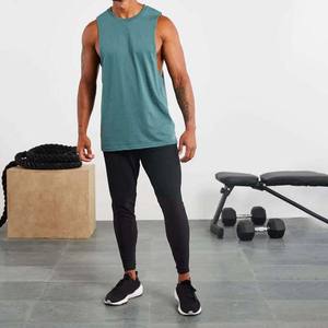 Camisetas sin mangas con logotipo personalizado para hombre, chaleco deportivo transpirable de punto sin mangas para entrenamiento, chaleco de talla grande para correr y Culturismo - Product Image 5