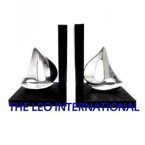 Sujetalibros con acabado en negro plateado con aspecto de globo de Metal de aluminio, sujetalibros decorativo para mesa de oficina en casa usado moderno - Product Image 3