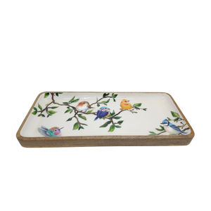 Plateau de service ovale en métal fait à la main décalcomanie émail fini pour la maison et l'hôtel plateau de service de table - Product Image 4