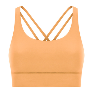 BMG โรงงานพรีเมี่ยม LuLu คุณภาพสูง 80% ไนลอน 20% สแปนเด็กซ์ผู้หญิงกีฬา Bra Tops สําหรับโยคะฟิตเนส - Product Image 5