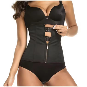 Venta al por mayor látex perforado faja Cinturón de sujeción de la cintura cuerpo contorneado cinturón de barriga faja de entrenamiento corsé - Product Image 3