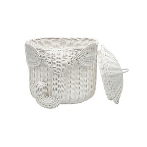 Rattan basket woven with elephant face design Handmade Storage Basket Wholesale eco-friendly Made in Viet Nam - Product Image 3