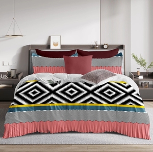 Parure de lit double de luxe 120GSM Tissu doux de qualité supérieure Ensemble de literie Finition de haute qualité Convient aux chambres à coucher de taille king - Product Image 5