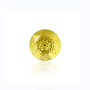 Piedra preciosa de cuarzo limón Natural 100%, corte cóncavo de forma redonda, semipreciosa de alta calidad para hacer colgantes de joyería, piedras preciosas sueltas - Product Image 1