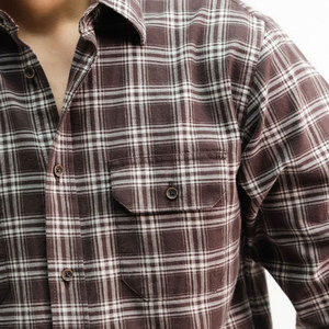Chemise en flanelle brossée personnalisée 220 GSM pour homme, shacket uni 100% fibre de bambou, respirant, écologique, anti-boulochage, anti-UV, automne - Product Image 3