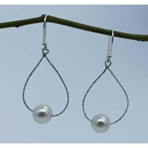 Pendientes de Plata de Ley 925 con Perlas de Agua Dulce, Hechos a Mano, Estilo Vintage, Forma de Lágrima, para Fiesta o Regalo - Product Image 4