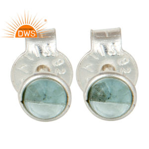 Meilleurs boucles d'oreilles en argent sterling fin faites à la main avec pierre précieuse topaze bleue hydro, fabricant de bijoux sur mesure - Product Image 1