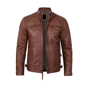 Chaqueta de Cuero Genuino para Hombre, Corte Ajustado, a la Moda, de Alta Calidad, Cálida y Transpirable para Invierno 2026, ONEAPEX INTERNATIONAL - Product Image 1