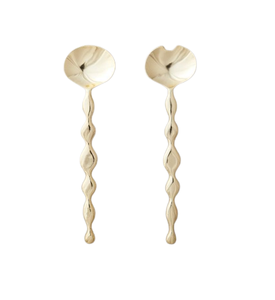 Servidor de ensalada de metal dorado Cubiertos de acero de estilo único Cubiertos de calidad superior Mango de metal espejado del fabricante indio - Product Image 2