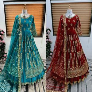 Designer Georgette tessuto <span class=keywords><strong>Lehenga</strong></span> abito da festa abito da sposa abito da sposa funzione di usura tradizionale indossare bellissimi abiti - Product Image 2