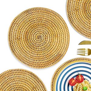Hot Sale Latest Handmade Rattan <b>Placemats</b> & Coaster for Round Table Decorations <b>Christmas</b> OEM Rustic <b>Placemats</b> From Vietnam - Product Image 2