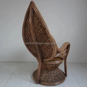 Brown Color Mid-Century Modern Artistic Craftsmen Antique Classic Rattan <b>chairs</b> made by local Indonesian - Product Image 4