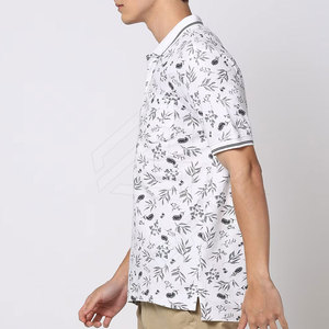 เสื้อกอล์ฟผ้าฝ้ายถักคุณภาพสูงสำหรับผู้ชาย พิมพ์ลายดิจิตอล ระบายอากาศได้ดี แขนสั้น รับผลิตตามสั่งพร้อมปักโลโก้ขายส่ง - Product Image 5