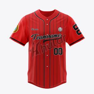 2025 equipo desgaste uniforme de béisbol completo sublimado 100% poliéster completo botón estilo béisbol Jersey - Product Image 6