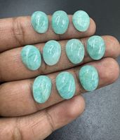 Pierre précieuse naturelle d'amazonite de haute qualité, forme fantaisie, taille cabochon, pour la fabrication de bijoux, 10x14mm