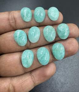 Piedra preciosa suelta de amazonita Natural de alta calidad con forma elegante CORTE DE cabujón fabricación de joyas utiliza piedras preciosas 10x14mm-15x20mm - Product Image 3