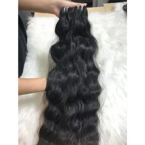Hot 2023 Natural Wave WEFT HAIR  Black Hair  Large Stock Top Quality Virgin Hair 100% Virgin Hair  Vietnamese Raw Hair