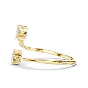 แหวนเพชรแล็บ 0.136 กะรัต รูปดาวคู่ สำหรับผู้หญิง ความใส VVS-VS EF ทอง 18KT, 14KT, 10KT และเงิน 925 สีโรสโกลด์, สีเหลือง, สีขาว - Product Image 6