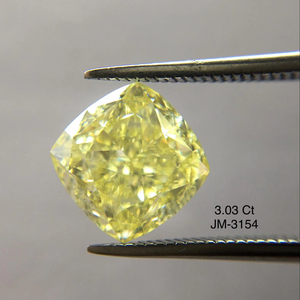 Fantaisie Jaune 100% Naturel Coussin Coupe 3.03 Cts GIA Certifié VS2 Diamants Naturels En Vrac De L'Inde Pour La Fabrication De Bijoux Utilisation OEM - Product Image 1