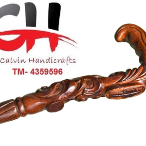 Christian Cross Madera tallada Crafted Crook Handle Pilgrim Walking Cane Soporte cómodo para hombres Mujeres Bastón - Product Image 3