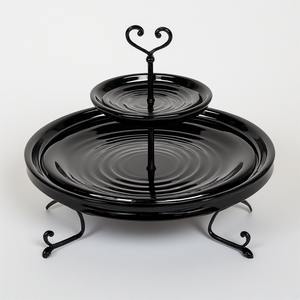 Premium Hammered Iron Metal <b>Cake</b> Stand With Unique Polished Finish Ideal For Displaying <b>Wedding</b> <b>Cakes</b> And Luxury Desserts - Product Image 1