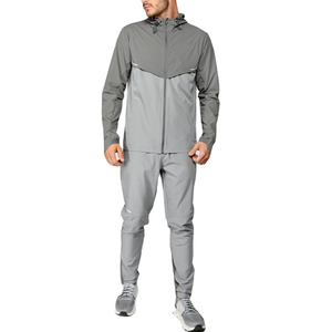 Ensemble de survêtement de sport d'extérieur pour homme, 2 pièces, coupe-vent, polyester à séchage rapide, blocs de couleur, nylon, 2026 - Product Image 1
