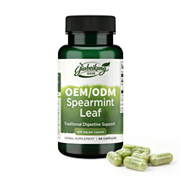 Capsules à base de plantes à la menthe verte 400mg, marque privée personnalisée, pour le soutien quotidien de la santé, fabricant de compléments alimentaires végétaux