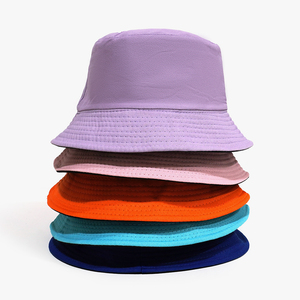 Gorra de pescador reversible de moda de algodón de color sólido personalizada sombrero de pescador con patrón de impresión bordado y sombreros de cubo con logotipo - Product Image 1