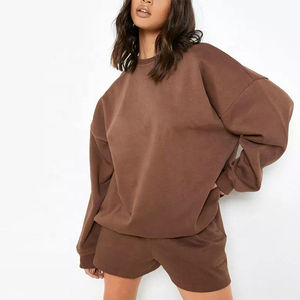 Sudadera con capucha y forro polar de algodón de gran tamaño para mujer, estampado personalizado frontal, cómodo, holgado, bordado para invierno - Product Image 5