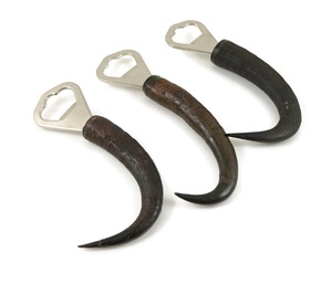 Abridor de Botellas Vintage con Mango de Cuerno de Búfalo, Herramienta de Cocina Única Hecha a Mano, Sacacorchos y Abridores, Regalo de Inauguración de Casa - Product Image 4