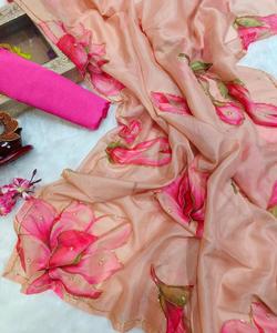 Dernière mode Bollywood Saree beauté captivante avec impression numérique prix de gros vêtement ethnique - Product Image 5