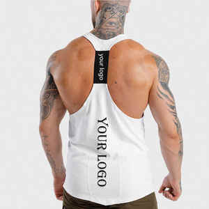 Wholesale Customized Men's Plus Size Gym Tank <b>Tops</b> <b>Oversized</b> Workout <b>Vest</b> with Logo Sports Sleeveless <b>Vest</b> and Workout Gear - Product Image 3