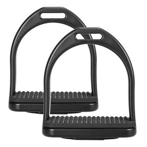 Étriers d'équitation Étriers d'équitation en aluminium pour selle en noir et argent Étrier d'équilibre de couleur - Product Image 4