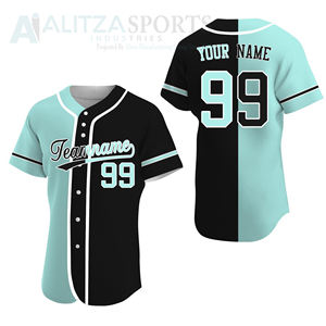Camisetas de béisbol con logotipo personalizado, uniforme abotonado, camiseta de softbol, impresión por sublimación, patrón en blanco, conjunto de ropa deportiva, impresión personalizada - Product Image 1