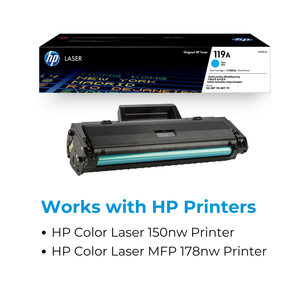 ตลับหมึกโทนเนอร์เลเซอร์สีฟ้า HP 119A ใช้แทนตลับหมึกโทนเนอร์ W2091A ตลับหมึกโทนเนอร์ hp 119a ตลับหมึกโทนเนอร์ W2091a - Product Image 3
