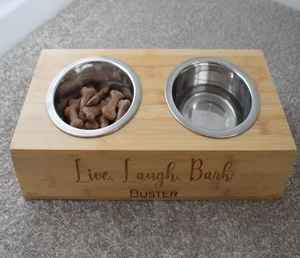 Natural Wooden <b>Stand</b> <b>Dog</b> Food <b>Bowl</b> for Large and Small <b>Dogs</b> Eco-friendly Wooden <b>Stand</b> Elevated <b>Dog</b> Food <b>Bowls</b> for Pets - Product Image 3