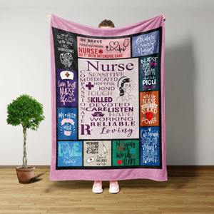Couverture commémorative en polaire douce et confortable, personnalisable sans MOQ, motif « Meilleure infirmière » pour la fierté et la résilience - Product Image 6