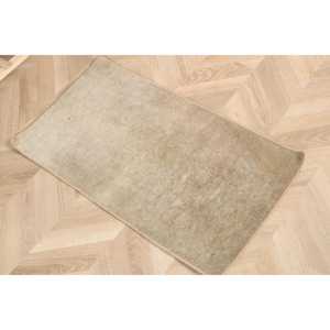 1.6x3 ft Turkish Rug, Rug, <b>Brown</b> Bordered Rug <b>Wool</b> - Product Image 3