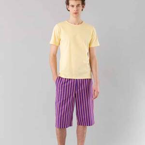 เสื้อยืดแขนสั้นผ้าฝ้ายเยื่อไผ่พิมพ์ลายปล่อยชายเป็นมิตรกับสิ่งแวดล้อม - Product Image 4