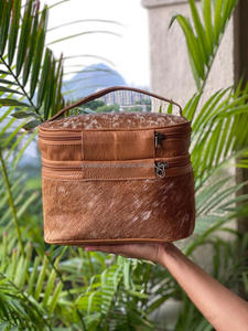 Boîte à bijoux en cuir en cuir, étui à bijoux occidental de rangement de bijoux de voyage meilleur cadeau pour les femmes - Product Image 4