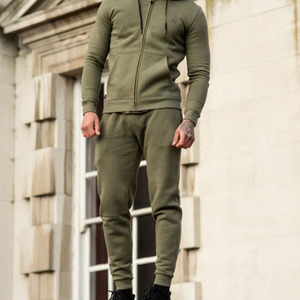 Sweat-shirt à logo personnalisé pour hommes, pantalon de survêtement à capuche, survêtement lourd délavé à l'acide, survêtement 100% coton découpé et cousu - Product Image 2