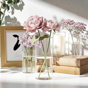 Vases en verre cylindriques en gros d'usine, vases transparents décoratifs, grands vases pour mariage, fête, <span class=keywords><strong>grand</strong></span> pot de rangement - Product Image 6