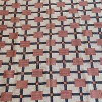 Tapis fait main en laine Kilim rouge/blanc/noir et motif géométrique en Jute pour salon chambre hôtel